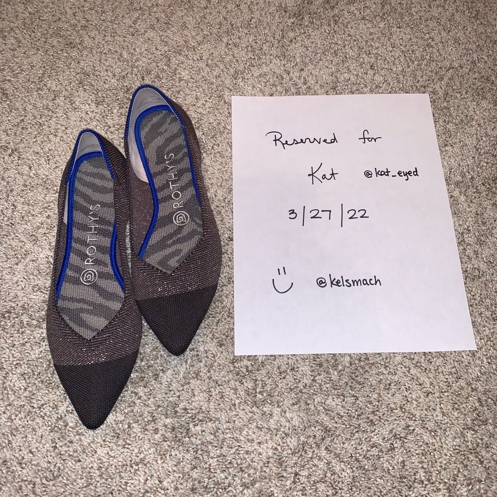 Size 8 Twilight Metallic Captoe Rothy’s Points